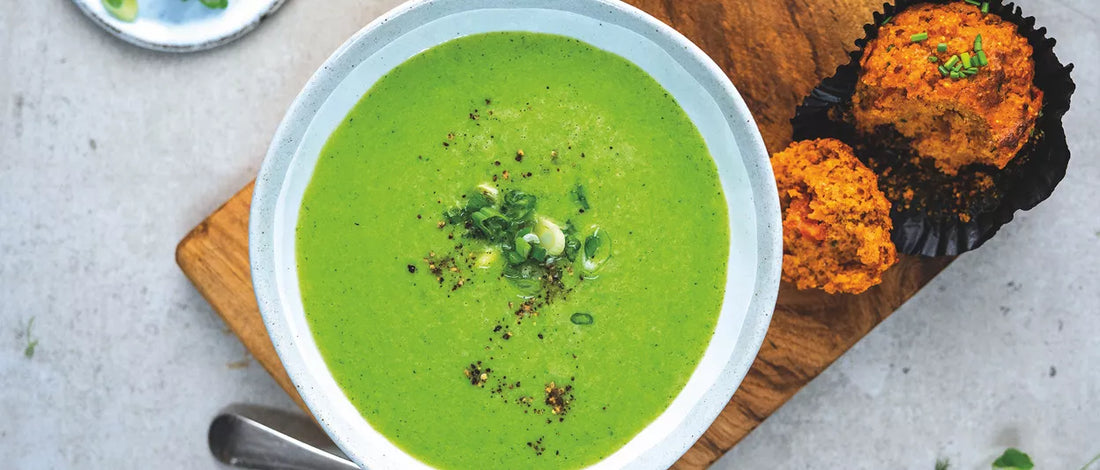 Zuppa veloce di Piselli e Menta